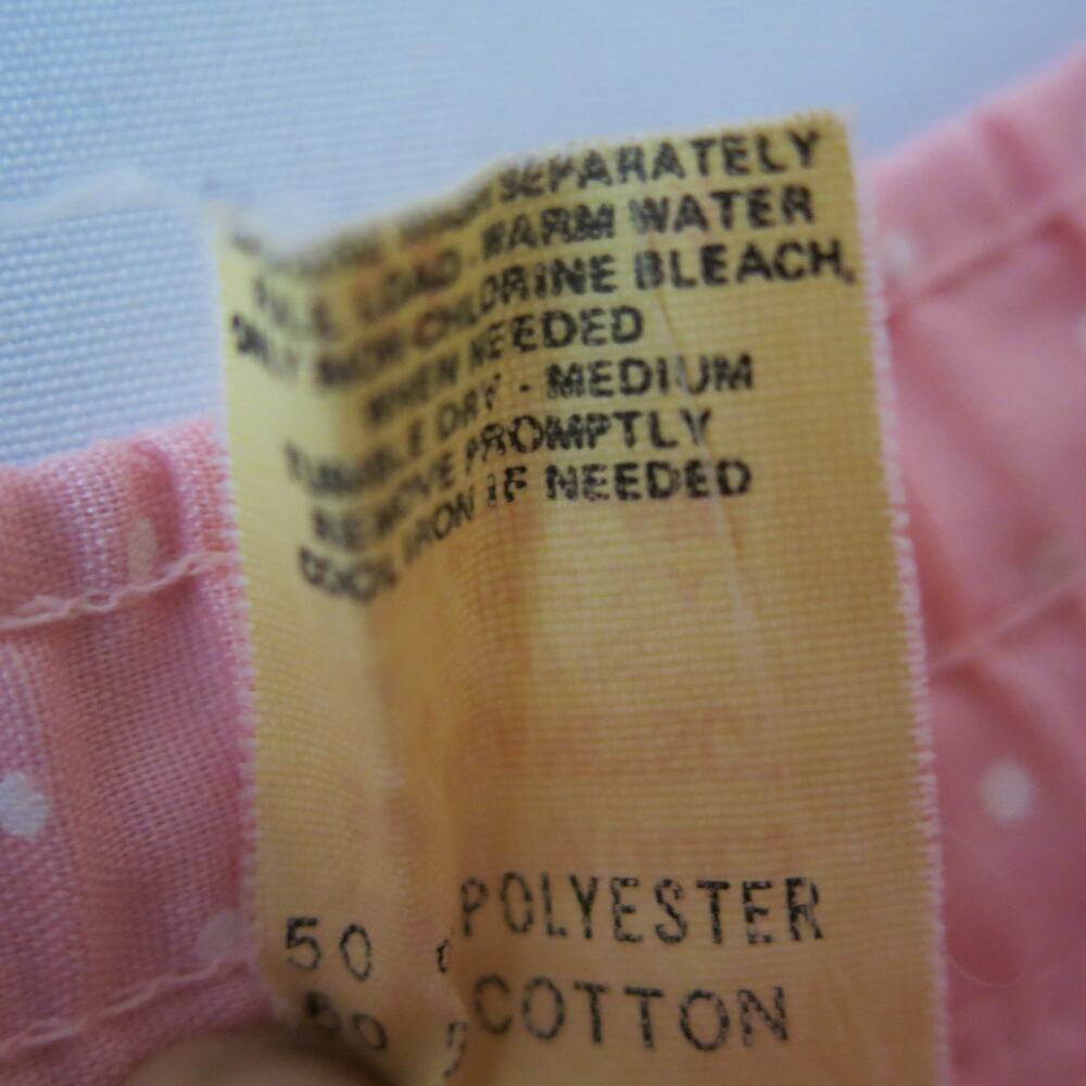 VINTAGE 70s Malco Modes Square Dancing Skirt Size M Pink Cottage Prairie Lace - Picture 7 of 7